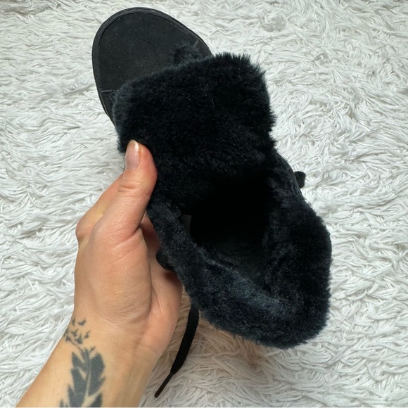 Black Nike High Tops | Pink Swoosh | Fuzzy Fur Inside Slipper - Picture 10 of 12